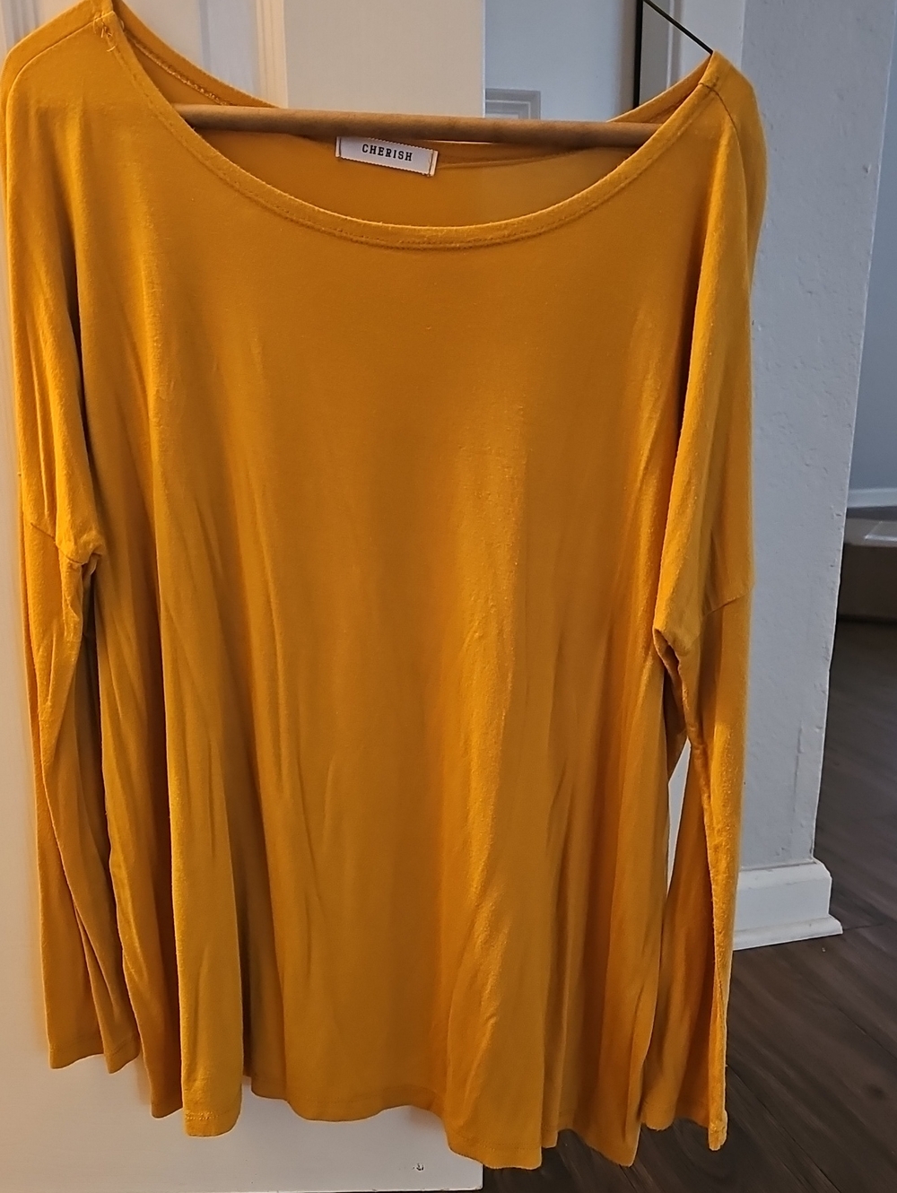 2 For 12!! Cherish Long Sleeve Tunics , One Mustard Yellow And One Forest Green